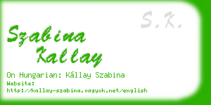 szabina kallay business card