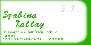 szabina kallay business card